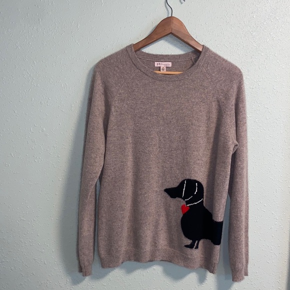 Philosophy Sweaters - Philosophy Dachshund Dog Cashmere Sweater